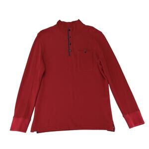 Relwen Red 1/4 Snap Pullover Men's Size XL Sweater Sweatshirt